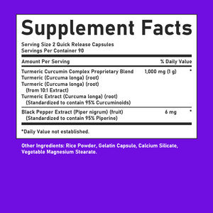 Cápsulas de Cúrcuma y Curcumina OEM ODM con Complejo de Espectro Completo, Pueden Mejorar el Metabolismo, Suplemento Herbal, 180 Cápsulas - Product Image 2