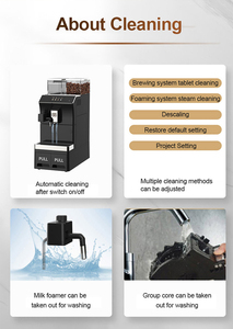 เครื่องชงกาแฟอัตโนมัติ BTB สำหรับธุรกิจ  พร้อมถังเก็บน้ำและเมล็ดกาแฟ ใช้ในโรงแรม รองรับภาษาฝรั่งเศส ปรับแต่งได้  ฟังก์ชั่นสั่งงานแบบสัมผัสและตั้งโปรแกรมได้ - Product Image 5