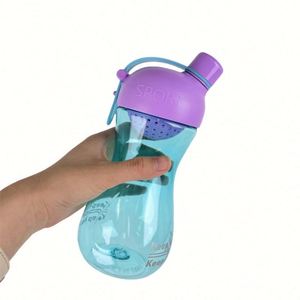 Nouvelle Arrivée : Gourde Transparente en Plastique pour Enfants, Bouteille d'Eau Sportive d'Extérieur avec Couvercle et Poignée - Product Image 2