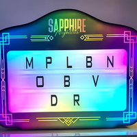 Présentoir LED VIP personnalisé avec logo OEM, panneau lumineux à lettres LED pour discothèque, fête, lounge, bar