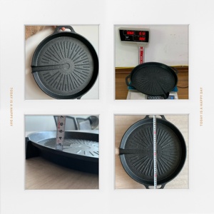 Buena sartén <span class=keywords><strong>de</strong></span> <span class=keywords><strong>aluminio</strong></span> para barbacoa coreana sin humo, placa <span class=keywords><strong>de</strong></span> plancha portátil antiadherente, sartén para acampar en interiores y exteriores para estufa <span class=keywords><strong>de</strong></span> gas butano - Product Image 4
