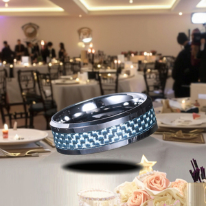 Bán buôn thời trang Tungsten Nhẫn Inlay màu xanh sợi Carbon phong cách cổ điển cho engagement Party kỷ niệm đồ trang sức - Product Image 4