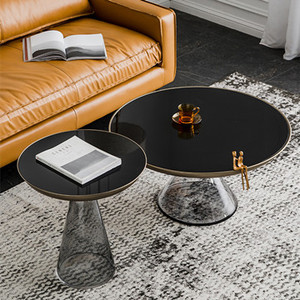 Muebles convertibles modernos de lujo a la venta, nuevo juego de mesa de té de cristal y mesa de centro de mármol para comedor o sala de estar de boda - Product Image 5