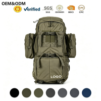 Sac à dos tactique imperméable pour homme, certifié CPC, personnalisé, pour la randonnée et le camping, avec système Molle, en polyester, capacité 56-76L