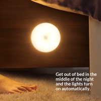 Veilleuse Intelligente à Détection Corporelle Sans Fil, Rechargeable par USB, en Acrylique, Design Moderne et Créatif pour Chevet et Armoire de Chambre
