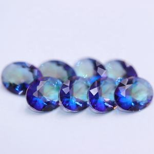 Sintetico blu zaffiro gemme ovale <span class=keywords><strong>mystic</strong></span> arcobaleno di pietra - Product Image 2