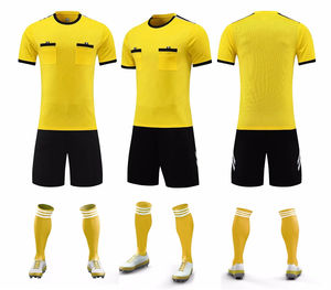 Árbitro poliéster 100% secado rápido nuevos deportes fútbol árbitro Jersey pantalones cortos conjunto para hombres equipo desgaste fútbol Jerseys al por mayor - Product Image 2