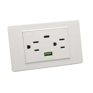 Hot Selling America Standard usb + TYPE-C charger outlet TR 125V 2.1A Dual wall usb socket plug