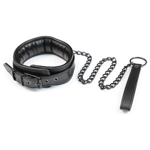 Juguetes Sexuales Fetichistas para Mujeres, <span class=keywords><strong>Collar</strong></span> de Bondage de Cuero Vacuno y Piel Auténtica/PU, Ajustable, Negro, Cosplay para Adultos, 100% Nuevo - Product Image 5