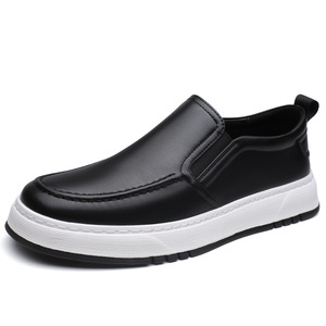 Mocasines de cuero para hombre con punta redonda, sin cordones, transpirables, con entresuela de EVA y suela de goma, para todas las estaciones, informales y de negocios. - Product Image 5