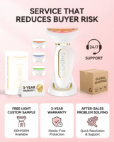 Masseur de cou et de visage OEM ODM EMS, appareil électrique portable pour raffermir le cou, outil de rajeunissement de la peau vibrant, rechargeable par USB