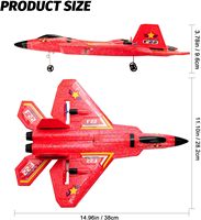Avion RC EPT Night F22 2.4G, planeur télécommandé, avions RC d'extérieur, jouets modèles d'avions avec lumière LED