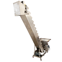 Mesin Pengumpan Otomatis Baja Anti Karat Tipe Z, Konveyor Elevator Bucket Miring, Hopper Loader untuk Biji-bijian, Kacang, dan Granul