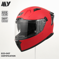 Casque de moto intégral, certifié ECE22.06 et DOT FMVSS218, double visière anti-buée pour motos de route, coque légère en ABS