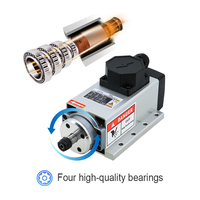 Kit moteur de broche carré refroidi par air HLTNC 1,5 kW 110 V/220 V 1500 W avec variateur de fréquence 1,5 kW et jeu de pinces ER11 pour routeur CNC et fraisage