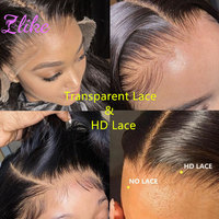 Pelucas de Cabello Vietnamita Virgen Liso 13x6, Pelucas Frontales de Encaje Transparente HD Completas Sin Pegamento, Pelucas de Cabello Indio Remy Liso Extremo