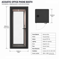 Cabine Acoustique Mobile FlexSpace pour Bureau – Cabine Téléphonique Insonorisée pour Espaces de Travail Ouverts et Coworking