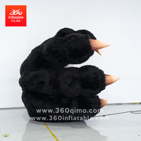 Halloween personnalisé géant réaliste dessin animé patte d'ours mascotte publicité conception gonflable pour les événements pour l'extérieur