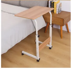 홈 오피스 용 바퀴와 침대 옆 노트북 테이블에 하이 퀄리티 조절 가능한 높이 조정 가능한 노트북 책상