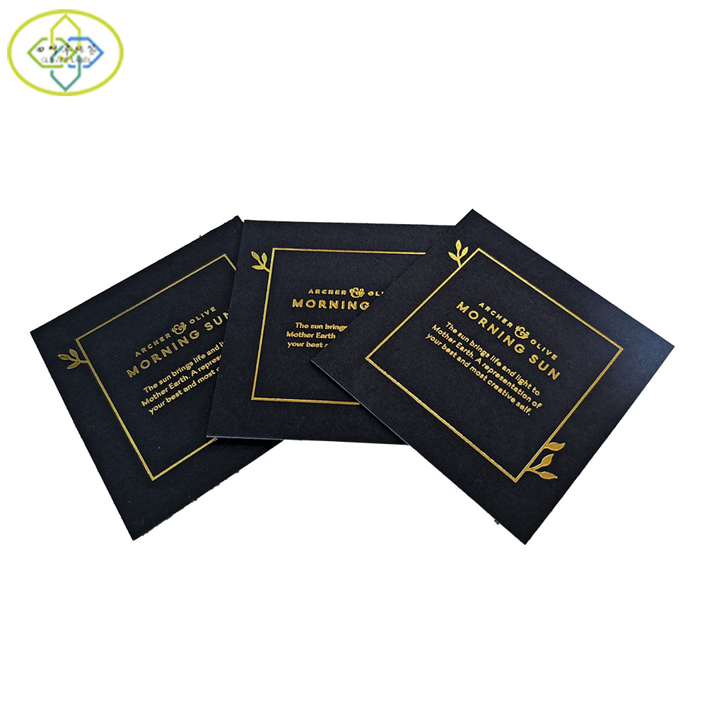 Customized Black Cardboard Labels with Precision Offset Printing in Custom Sizes and Shapes