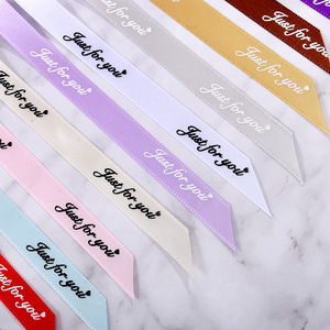 RIBBON Satin Ribbon 1Cm Printed For Cake Decorating Wedding DIY Bouquet Packaging Reusable Elegant Classic Style - Product Image 2