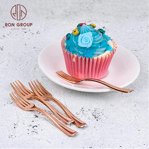 Fourchettes écologiques pour Restaurant de luxe, ensemble de couverts Rose <span class=keywords><strong>argent</strong></span> en vrac or <span class=keywords><strong>fourchette</strong></span> en <span class=keywords><strong>plastique</strong></span> jetable pour fête de mariage - Product Image 2