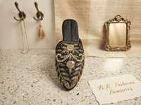 Jutti élégant brodé à la main pour femme, semelle souple, confortable, ethnique traditionnel, pour l'extérieur, à bout ouvert, plat, tendance mode, léger