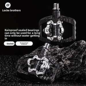 <span class=keywords><strong>Pedales</strong></span> planos de nailon duraderos Rock Brothers para bicicleta de montaña, accesorios de ciclismo con rodamiento, Pedal de bicicleta - Product Image 1