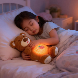Jouet musical électronique en peluche pour bébé, ours respirant amusant, lapin électronique personnalisé - Product Image 1
