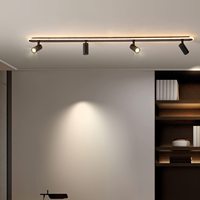 Plafonniers LED modernes pour le salon Plafonnier sur rail créatif Rectangle Plafonnier à longue bande Plafonnier d'intérieur