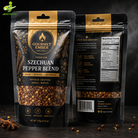 Sachets d'emballage transparents personnalisés pour épices, pochettes verticales avec fenêtre pour assaisonnements et poudres Tandoori