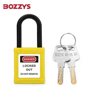 Lockout Safety Padlock 38MM De-Electric Nylon PA Shackle Candado Loto Safety Lock Out Padlocks With Master Key For Electrical Insulation Lockout/Tagout