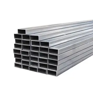 Factory hot sale hollow section galvanized steel pipe conduit tube 6m 9m 12mLength 60x80 galvanized rectangular steel tube