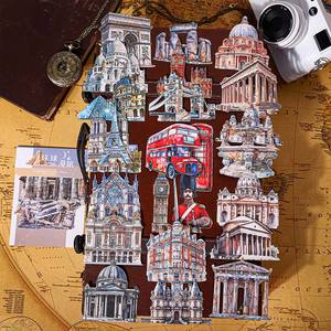 Paquete de 10 Pegatinas de Papel Impresas Autoadhesivas con Acabado Brillante de la Serie Wanderlust con Temática de Viajes para Vacaciones - Product Image 3