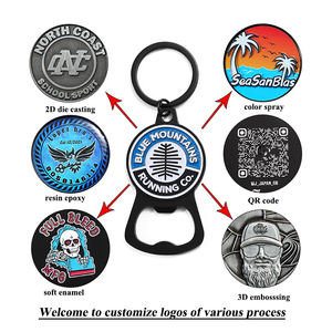 Bán Buôn Mở Chai Keychain Biểu Tượng Tùy Chỉnh Thư Mềm Men Kẽm Hợp Kim Kim Loại Bia Mở Chai 3D Đi Bộ Đường Dài Thể Thao Mở Bia - Product Image 4