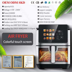 <span class=keywords><strong>Freidora</strong></span> de <span class=keywords><strong>aire</strong></span> Premium Hogar Eléctrico Inteligente Panel de pantalla digital sin aceite 8.5L <span class=keywords><strong>Freidora</strong></span> de <span class=keywords><strong>aire</strong></span> Horno para pollo Donut Chips - Product Image 2