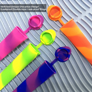 Molde de paletas de hielo de silicona sin BPA de grado alimenticio 100%, fácil liberación, fabricante de paletas congeladas caseras con tapa reutilizable ecológica - Product Image 5