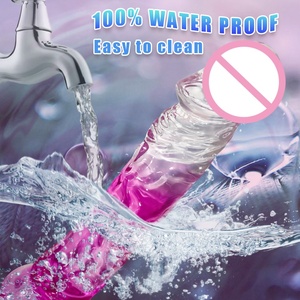 Dildo de Cristal Realista Gigante, Impermeable y Ecológico, con Degradado de Color, de Silicona Suave, Juguete Sexual Femenino para Mujeres, Venta al Por Mayor - Product Image 6