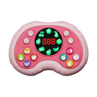 Console de jeu portable personnalisée pour enfants, jeu de logique, écran LED, fonctionne sur piles, niveaux de correspondance de fruits, anti-stress, jouet sensoriel
