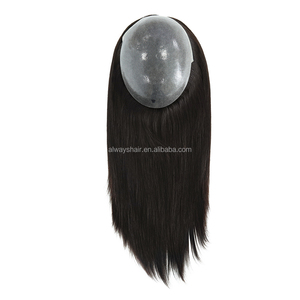 All Polyskin Chinese Remy Hair 16 pulgadas <span class=keywords><strong>Natural</strong></span> Straight Woman Tupé Hairpiece - Product Image 3