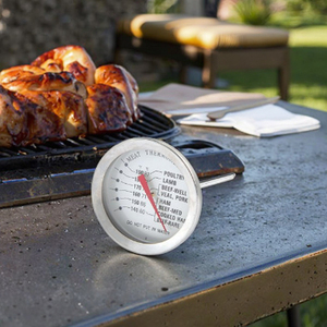 2025 mới nhất SW 304 thép không gỉ thịt Nhiệt kế cho nướng nấu ăn nhà bếp nhiệt kế quay số 130 mm dài thăm dò - Product Image 4