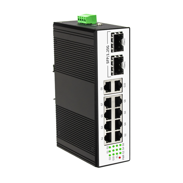 Used Industrial Ethernet POE Switch 8 Port 2 Uplink Gigabit Fiber SFP Din-rail Model ATD-D802GSE 1.8G Capacity RJ45 VLAN Stock