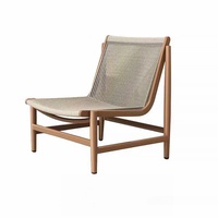 Chaise en corde de caoutchouc moderne avec structure en aluminium, style Bali Resort