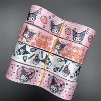 HT Personnalisé 2.5 cm Sublimation Thermique Sangle Haute Ténacité Échantillons de Motifs de Dessins Animés Gratuits pour la Maison Textile Bagages Accessoires
