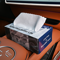 Luxury White Cut Edge Woven Quick-Dry Microfiber Towels 30*30cm 20-50pcs Bulk Hotel Kitchen Display Tissue Box