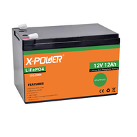 Batterie LiFePO4 12V 7/10/12/20Ah avec BMS Intégré, IP54, Durée de Vie de 5 Ans, en Stock aux États-Unis pour Trottinettes Électriques, Sondeurs de Poissons, Véhicules Enfants