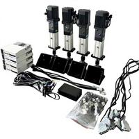 Kit Aktuator Motor 750W DIY Kustom 4DOF/6DOF Kotak Kontrol Gerak Simulasi Balap Simulasi Penerbangan (Aluminium Silikon) Permainan Dalam Ruangan
