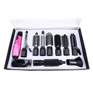 2023 New 1000W Styler Multifunctional Volumizer Rotating One Step Comb Electric 9 In 1 Hair Dryer Hot Air Brush