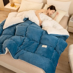 Großhandel Neue Designs Hotel- und Heim-Wärmedecken Weiche Sherpa-Überwürfe Fleece-Decken für den Winter - Product Image 3
