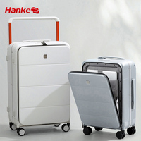 Valise à roulettes en aluminium de luxe Hanke, ensemble de bagages de voyage d'affaires, valise multifonctionnelle